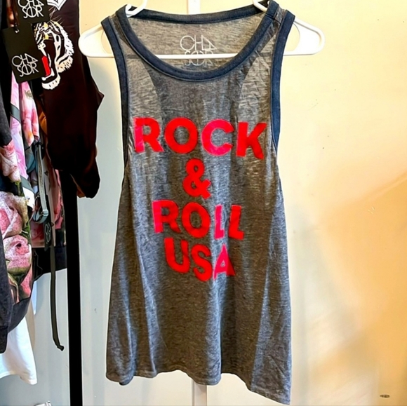 Chaser Tops - Chaser! Rock & Roll USA tank NWOT Size MED